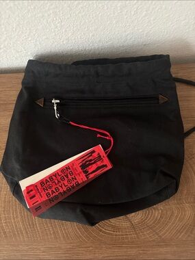 Babylon brand black drawstring bag 100% Cotton
